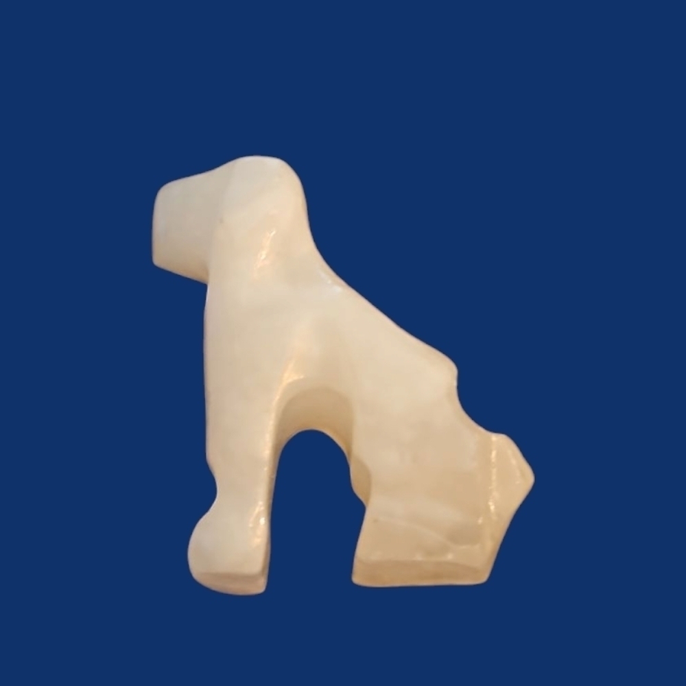 3/$30 Tiny Quartz Carved Dog Spirit Animal for Medicine Bag